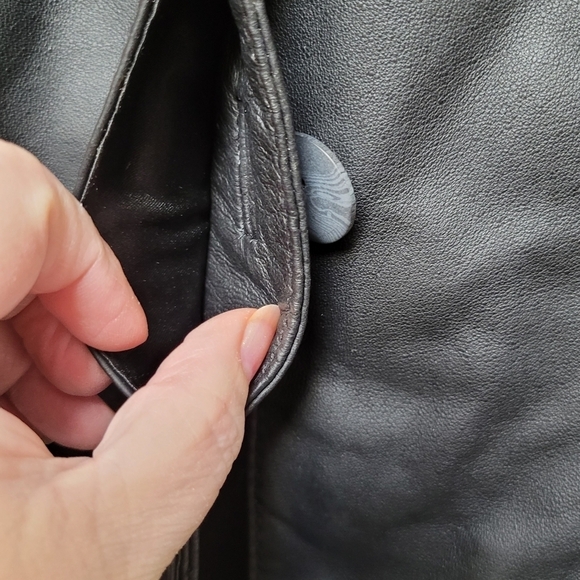 NEW Stunning designer genuine leather coat - Picture 6 of 9